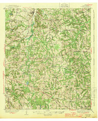 Winona Texas Historical topographic map, 1:62500 scale, 15 X 15 Minute, Year 1943