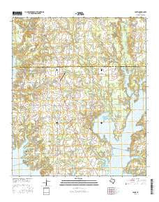 Yantis Texas Current topographic map, 1:24000 scale, 7.5 X 7.5 Minute, Year 2016