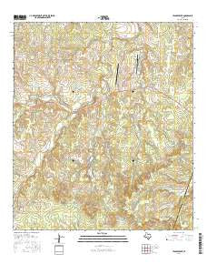 Yeager Creek Texas Current topographic map, 1:24000 scale, 7.5 X 7.5 Minute, Year 2016