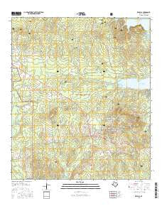 Zavalla Texas Current topographic map, 1:24000 scale, 7.5 X 7.5 Minute, Year 2016