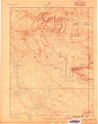 Ashley Utah Historical topographic map, 1:250000 scale, 1 X 1 Degree, Year 1885