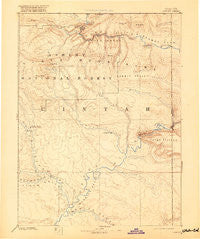 Ashley Utah Historical topographic map, 1:250000 scale, 1 X 1 Degree, Year 1885
