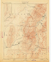 Beaver Utah Historical topographic map, 1:250000 scale, 1 X 1 Degree, Year 1885