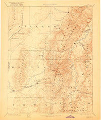 Beaver Utah Historical topographic map, 1:250000 scale, 1 X 1 Degree, Year 1885