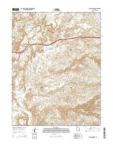 Big Bend Draw Utah Current topographic map, 1:24000 scale, 7.5 X 7.5 Minute, Year 2014