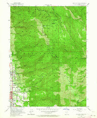 Bountiful Peak Utah Historical topographic map, 1:24000 scale, 7.5 X 7.5 Minute, Year 1952