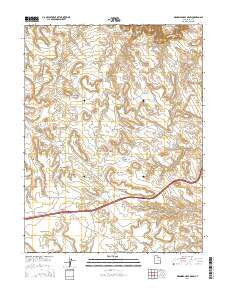 Drowned Hole Draw Utah Current topographic map, 1:24000 scale, 7.5 X 7.5 Minute, Year 2014