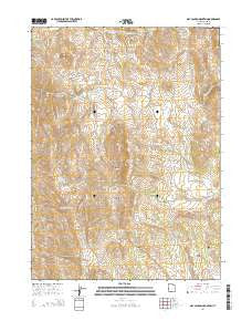 Dry Canyon Mountain Utah Current topographic map, 1:24000 scale, 7.5 X 7.5 Minute, Year 2014