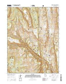 Ferron Canyon Utah Current topographic map, 1:24000 scale, 7.5 X 7.5 Minute, Year 2014