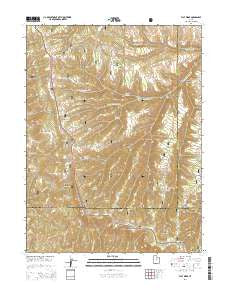 Flat Ridge Utah Current topographic map, 1:24000 scale, 7.5 X 7.5 Minute, Year 2014