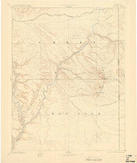 La Sal Utah Historical topographic map, 1:250000 scale, 1 X 1 Degree, Year 1885