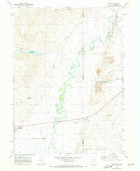 Leefe Wyoming Historical topographic map, 1:24000 scale, 7.5 X 7.5 Minute, Year 1969