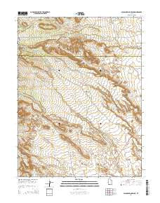 Poison Spring Bench Utah Current topographic map, 1:24000 scale, 7.5 X 7.5 Minute, Year 2014
