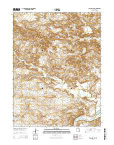 Uteland Butte Utah Current topographic map, 1:24000 scale, 7.5 X 7.5 Minute, Year 2014