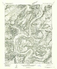 White Canyon 2 SW Utah Historical topographic map, 1:24000 scale, 7.5 X 7.5 Minute, Year 1954