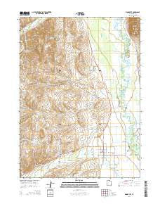 Woodruff Utah Current topographic map, 1:24000 scale, 7.5 X 7.5 Minute, Year 2014
