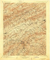 Abingdon Virginia Historical topographic map, 1:125000 scale, 30 X 30 Minute, Year 1911