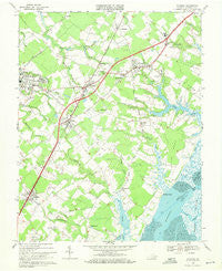 Accomac Virginia Historical topographic map, 1:24000 scale, 7.5 X 7.5 Minute, Year 1968