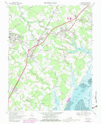 Accomac Virginia Historical topographic map, 1:24000 scale, 7.5 X 7.5 Minute, Year 1968