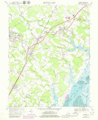 Accomac Virginia Historical topographic map, 1:24000 scale, 7.5 X 7.5 Minute, Year 1968