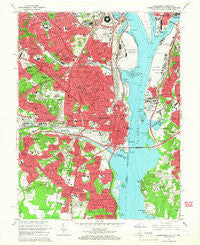 Alexandria Virginia Historical topographic map, 1:24000 scale, 7.5 X 7.5 Minute, Year 1965