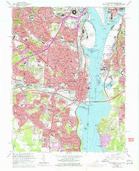 Alexandria Virginia Historical topographic map, 1:24000 scale, 7.5 X 7.5 Minute, Year 1965