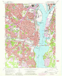 Alexandria Virginia Historical topographic map, 1:24000 scale, 7.5 X 7.5 Minute, Year 1965
