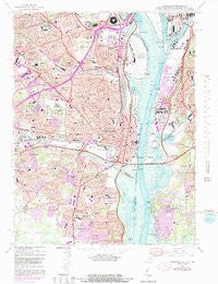 Alexandria Virginia Historical topographic map, 1:24000 scale, 7.5 X 7.5 Minute, Year 1965