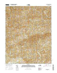 Alum Ridge Virginia Current topographic map, 1:24000 scale, 7.5 X 7.5 Minute, Year 2016