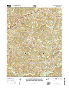 Amelia Court House Virginia Current topographic map, 1:24000 scale, 7.5 X 7.5 Minute, Year 2016
