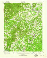 Amherst Virginia Historical topographic map, 1:62500 scale, 15 X 15 Minute, Year 1950