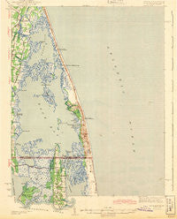 Back Bay Virginia Historical topographic map, 1:62500 scale, 15 X 15 Minute, Year 1943