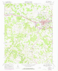 Bedford Virginia Historical topographic map, 1:24000 scale, 7.5 X 7.5 Minute, Year 1967