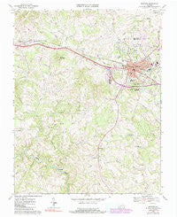 Bedford Virginia Historical topographic map, 1:24000 scale, 7.5 X 7.5 Minute, Year 1967