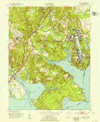 Belvoir Virginia Historical topographic map, 1:24000 scale, 7.5 X 7.5 Minute, Year 1951