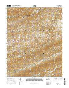 Ben Hur Virginia Current topographic map, 1:24000 scale, 7.5 X 7.5 Minute, Year 2016