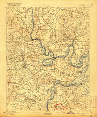 Bermuda Hundred Virginia Historical topographic map, 1:62500 scale, 15 X 15 Minute, Year 1894