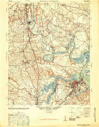 Bermuda Hundred Virginia Historical topographic map, 1:62500 scale, 15 X 15 Minute, Year 1946