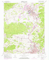 Blacksburg Virginia Historical topographic map, 1:24000 scale, 7.5 X 7.5 Minute, Year 1965