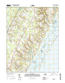 Bloxom Virginia Current topographic map, 1:24000 scale, 7.5 X 7.5 Minute, Year 2016