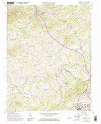 Boones Mill Virginia Historical topographic map, 1:24000 scale, 7.5 X 7.5 Minute, Year 1963