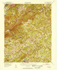 Boones Mill Virginia Historical topographic map, 1:62500 scale, 15 X 15 Minute, Year 1951