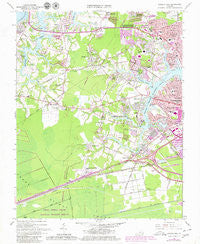 Bowers Hill Virginia Historical topographic map, 1:24000 scale, 7.5 X 7.5 Minute, Year 1965