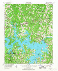 Boydton Virginia Historical topographic map, 1:62500 scale, 15 X 15 Minute, Year 1955