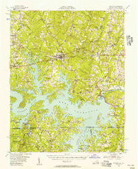 Boydton Virginia Historical topographic map, 1:62500 scale, 15 X 15 Minute, Year 1955