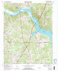 Bracey Virginia Historical topographic map, 1:24000 scale, 7.5 X 7.5 Minute, Year 1968