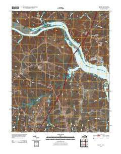 Bracey Virginia Historical topographic map, 1:24000 scale, 7.5 X 7.5 Minute, Year 2010