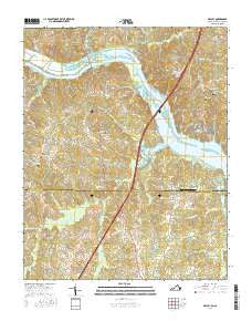 Bracey Virginia Current topographic map, 1:24000 scale, 7.5 X 7.5 Minute, Year 2016