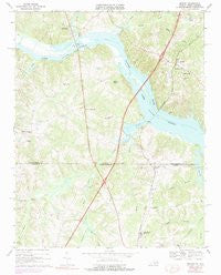 Bracey Virginia Historical topographic map, 1:24000 scale, 7.5 X 7.5 Minute, Year 1968