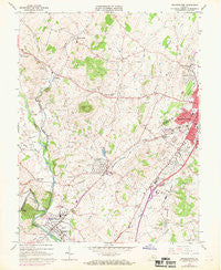 Bridgewater Virginia Historical topographic map, 1:24000 scale, 7.5 X 7.5 Minute, Year 1964